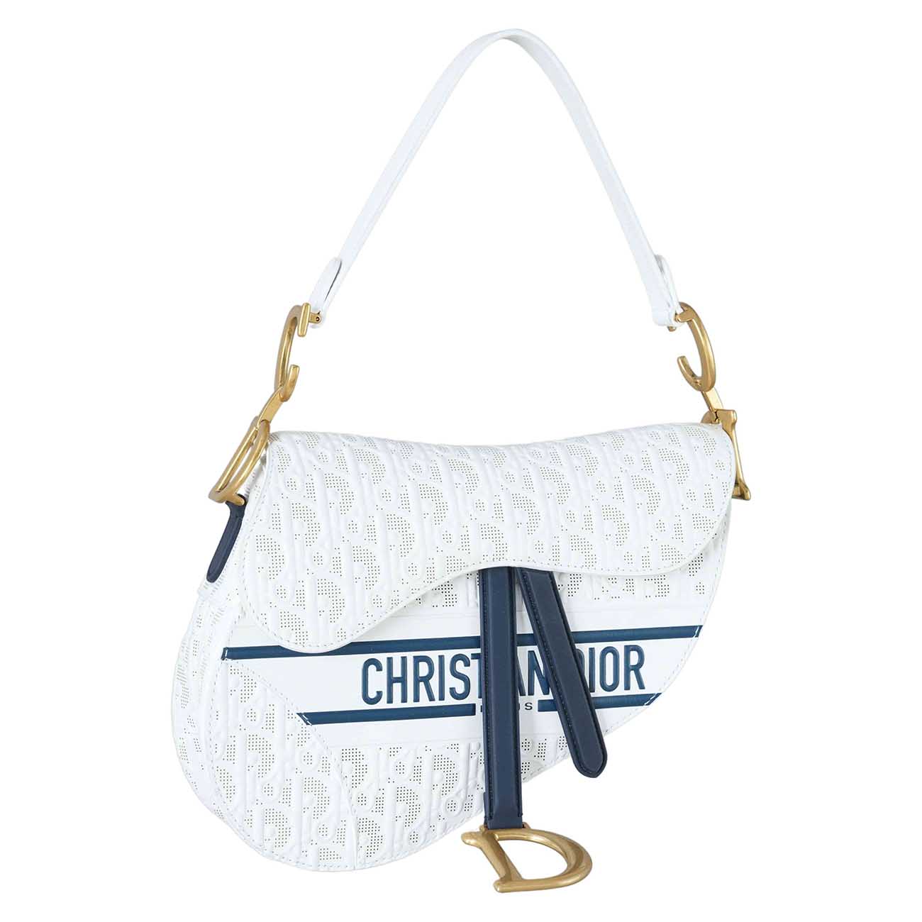 CHRISTIAN DIOR(USED)크리스찬디올 레더 새들백 미듐